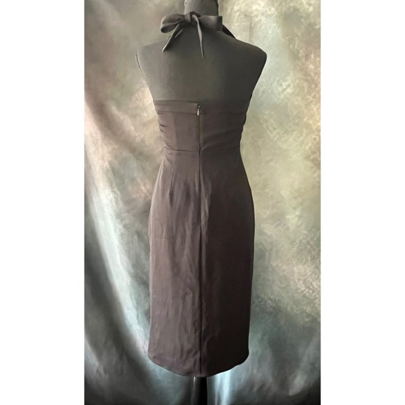Babaton Women's Halter Neck Tie Back Sheath Dress Cocktail Party Occasion Size 4 - Picture 4 of 8
